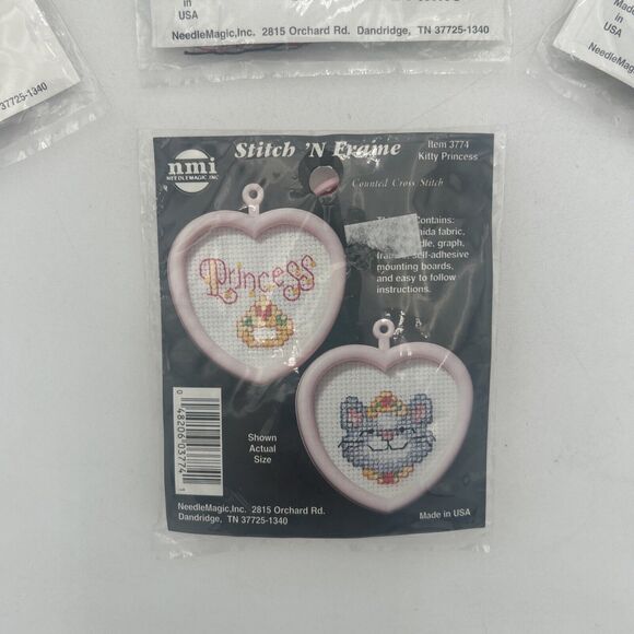 4 Counted Cross Stitch Kit Springtime NMI Kitty, Hearts, Duck & Light House - Picture 8 of 8